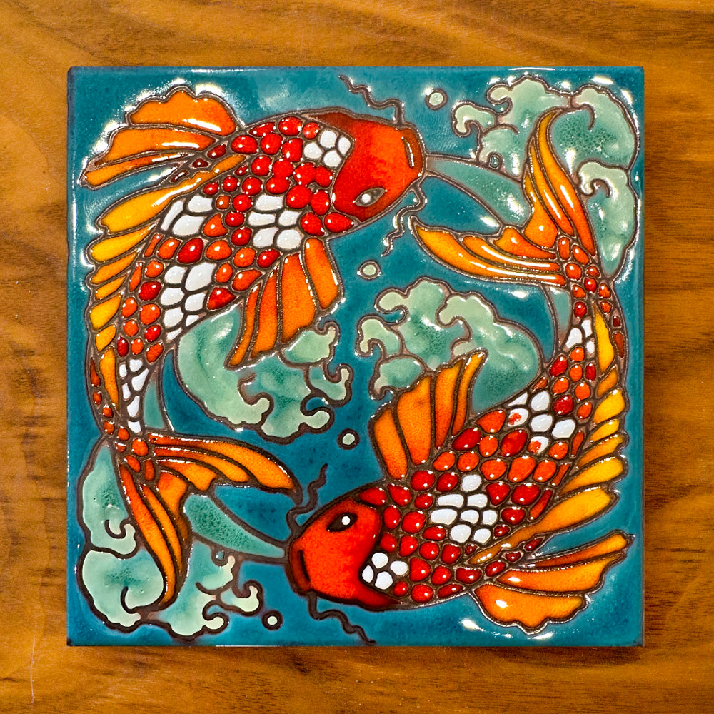 Koi Tile Art Trivet