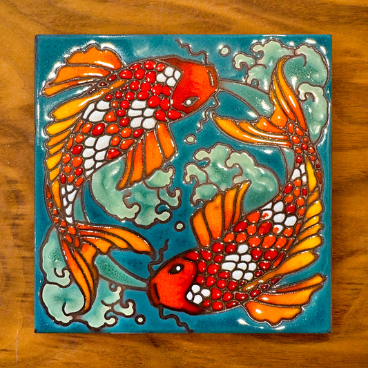 Koi Tile Art Trivet