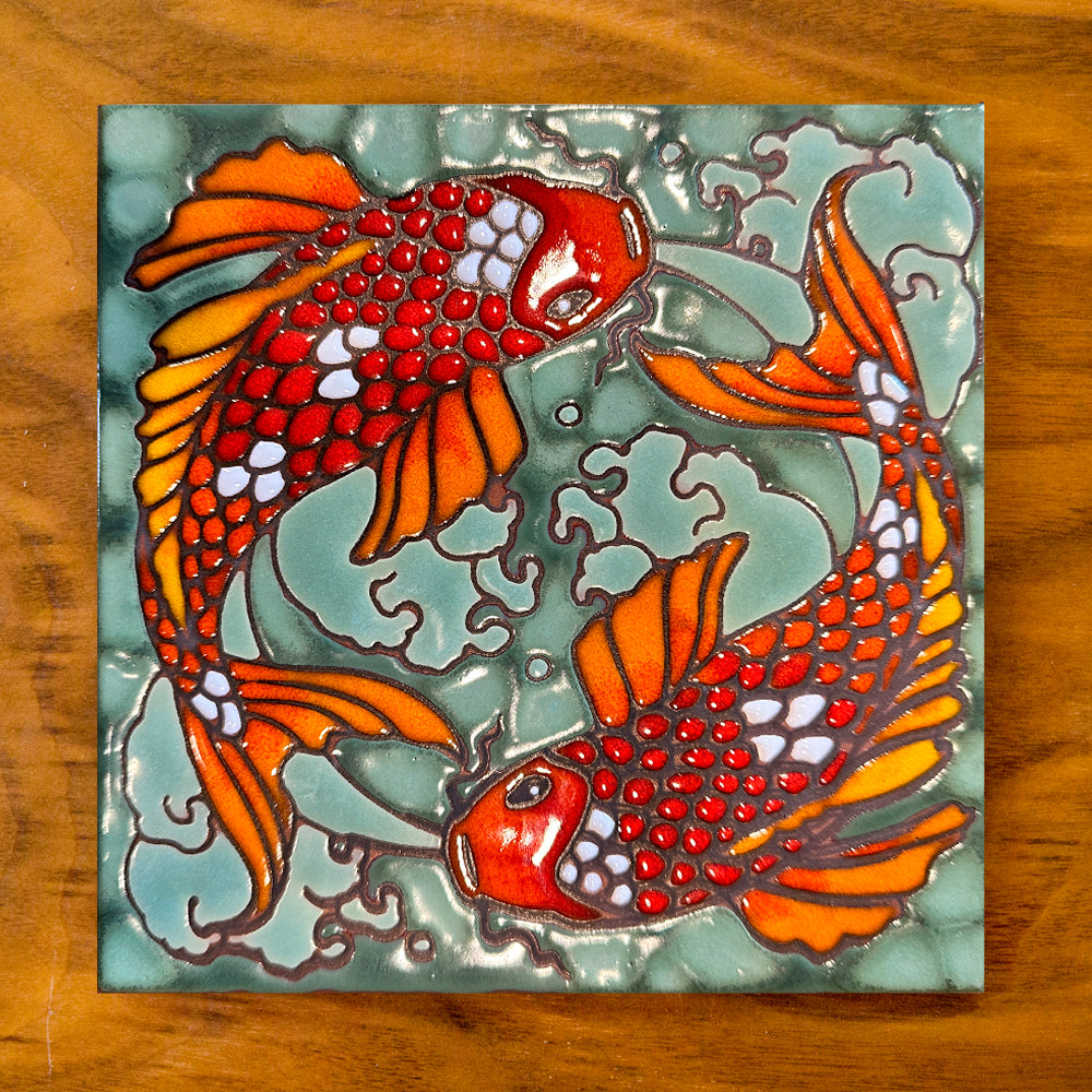 Koi Tile Art Trivet