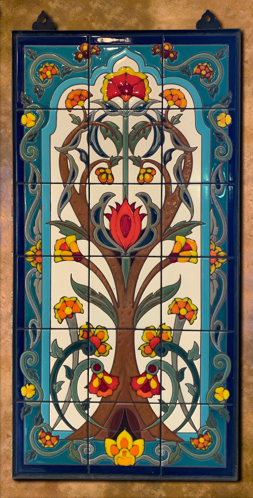 Arabesque Tree of Life Fine Art Tile Mural