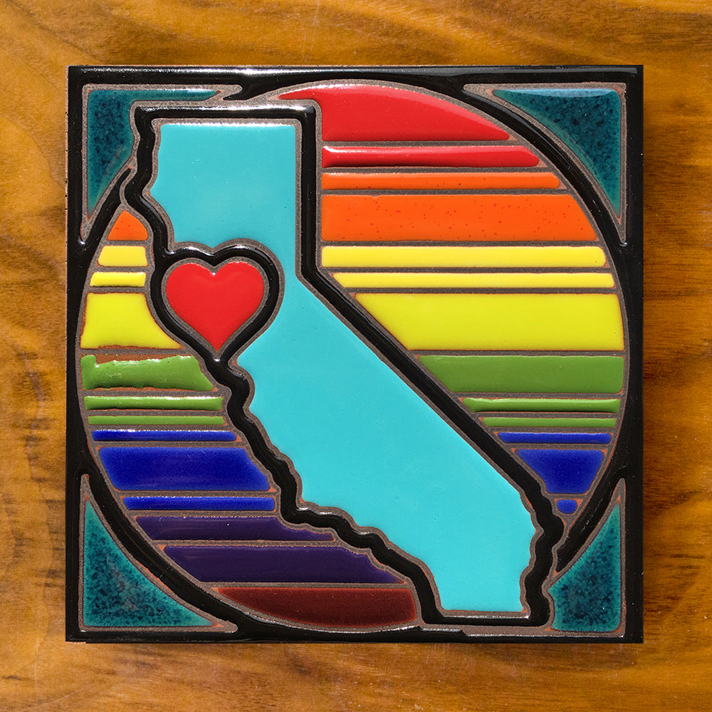 California Love Tile Art Trivet