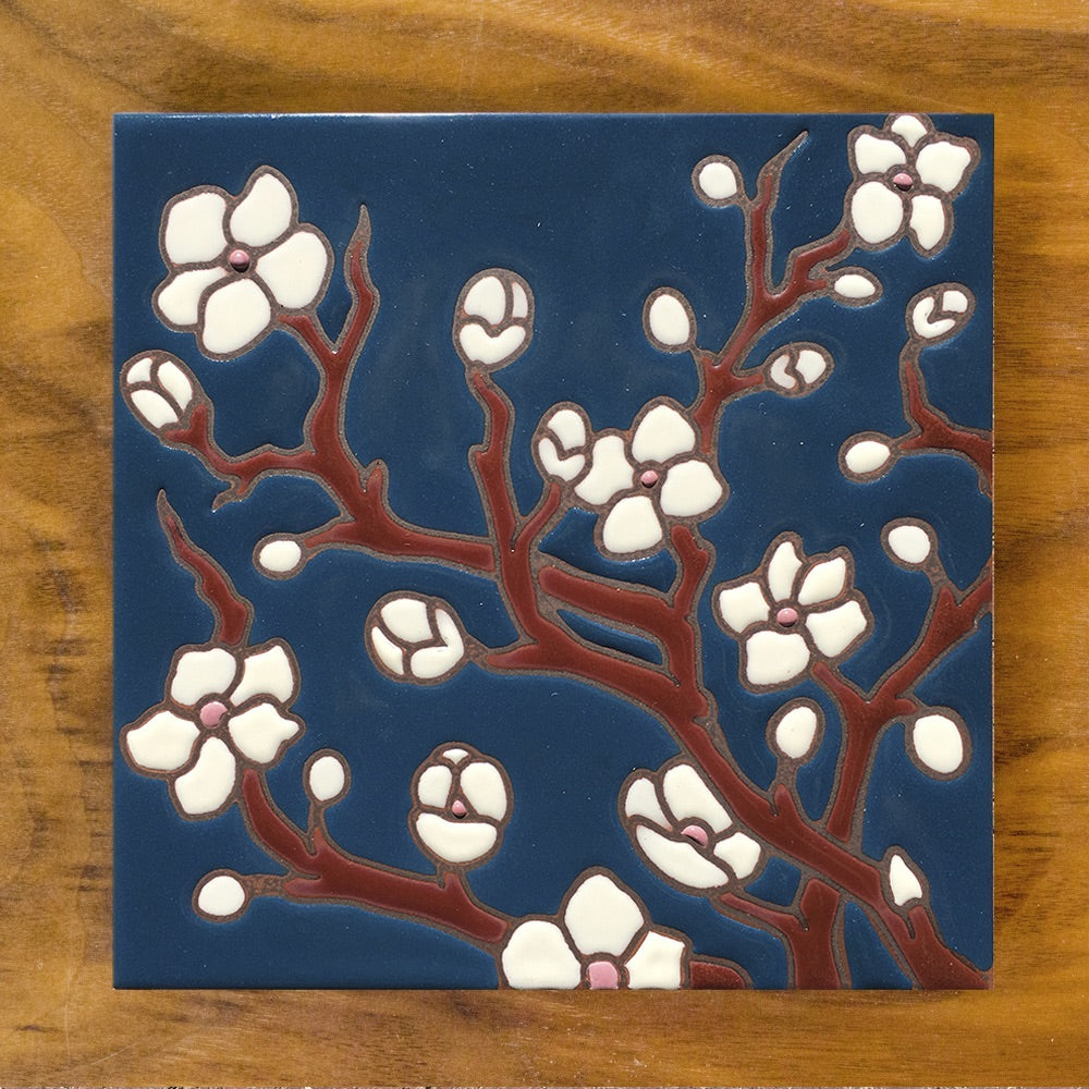 Cherry Blossoms Tile Art Trivet