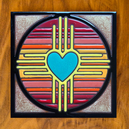 New Mexico Love Tile Art Trivet