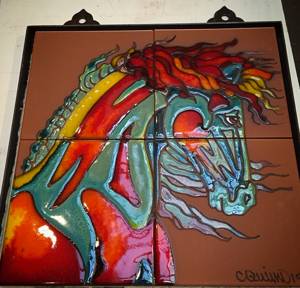Fire Horse #4 Fine Art Mural