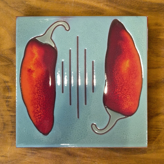 Chilis Tile Art Trivet