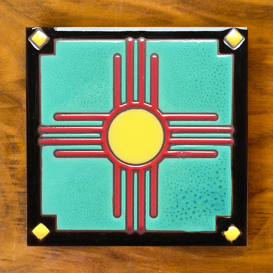 New Mexico Zia Tile Art Trivet